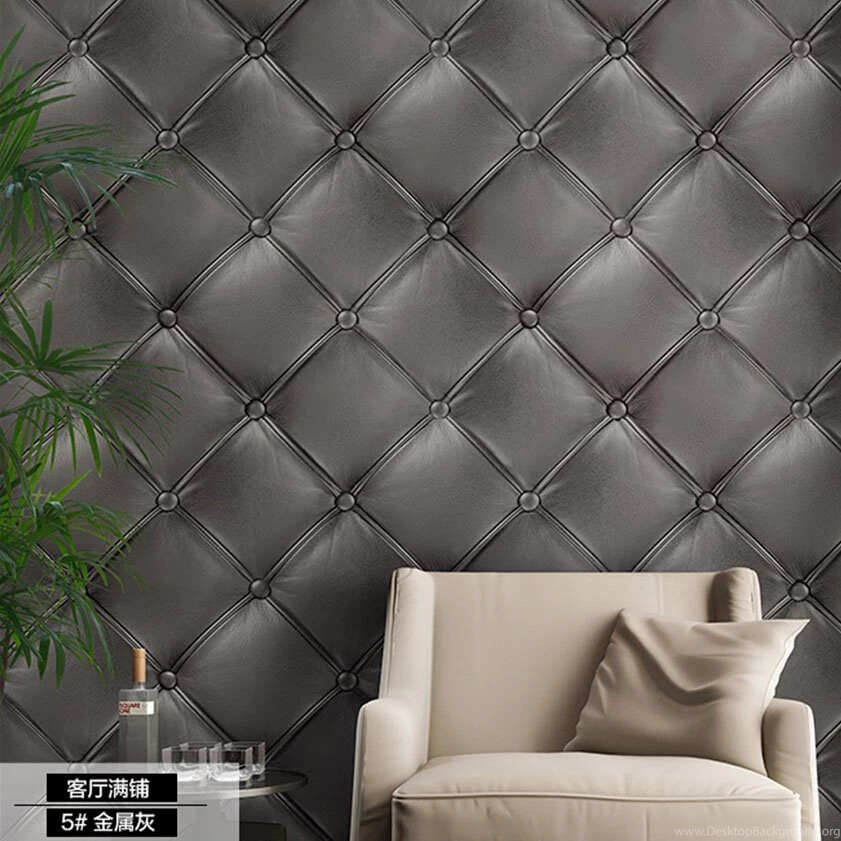 Gold Luxury Wallpapers Fashion 3D Faux Leather Soft Wrap Wallpapers ...