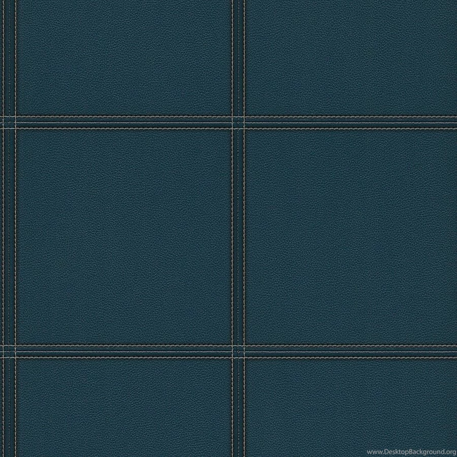 Navy Blue Contemporary Faux Leather Stitched Panel Wallpapers ...