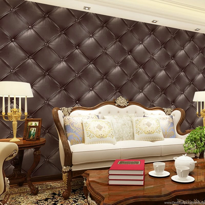 Gold Luxury Wallpapers Fashion 3D Faux Leather Soft Wrap Wallpapers ...