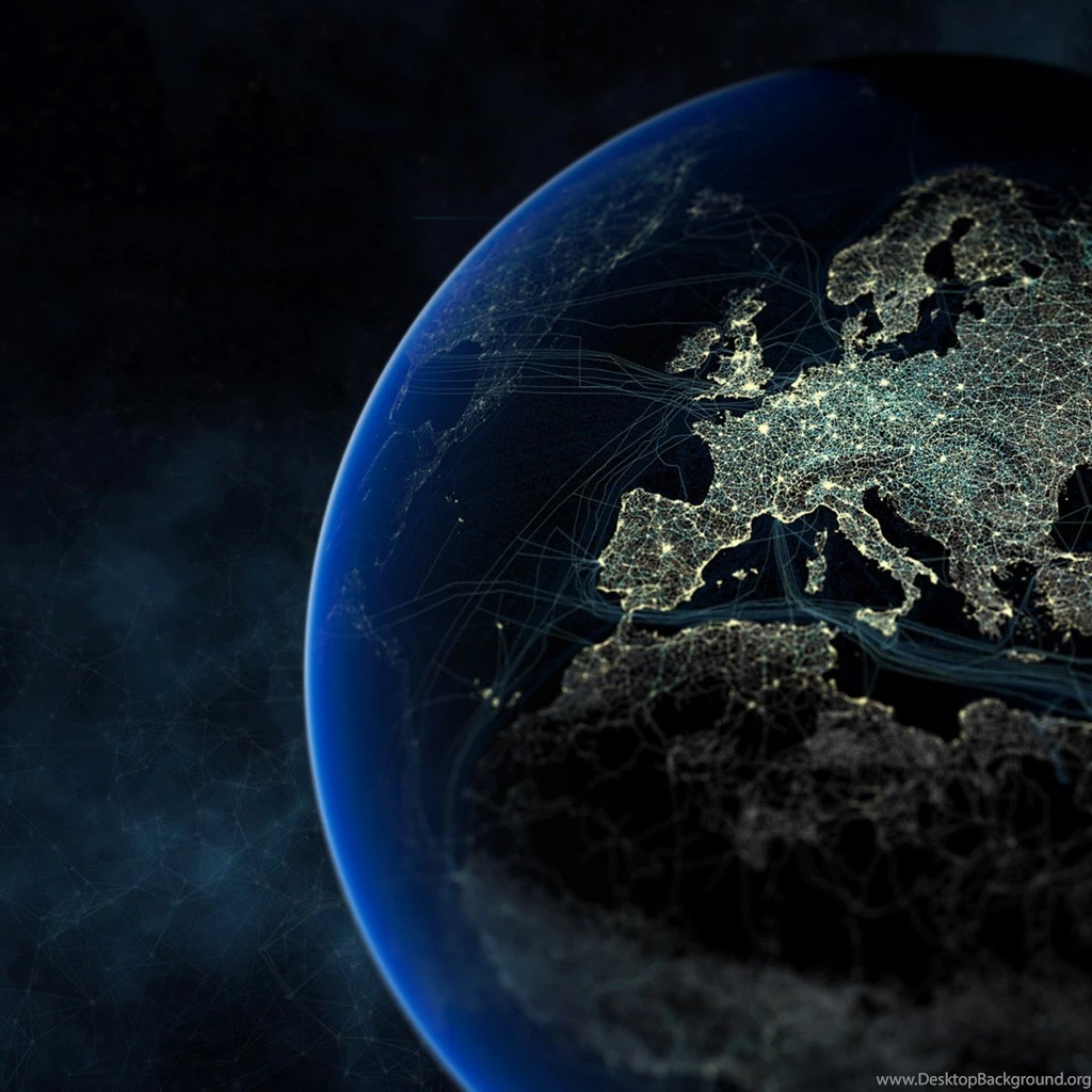 3d Earth At Night iPad 3,4 & Air Wallpapers