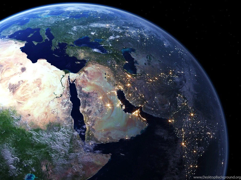 Wallpapers Space Our Earth Day Land Lights Night Oceans Sky Stars ...