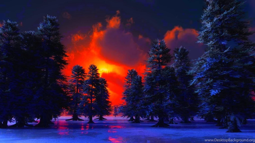 Winter Sunset Wallpapers   (