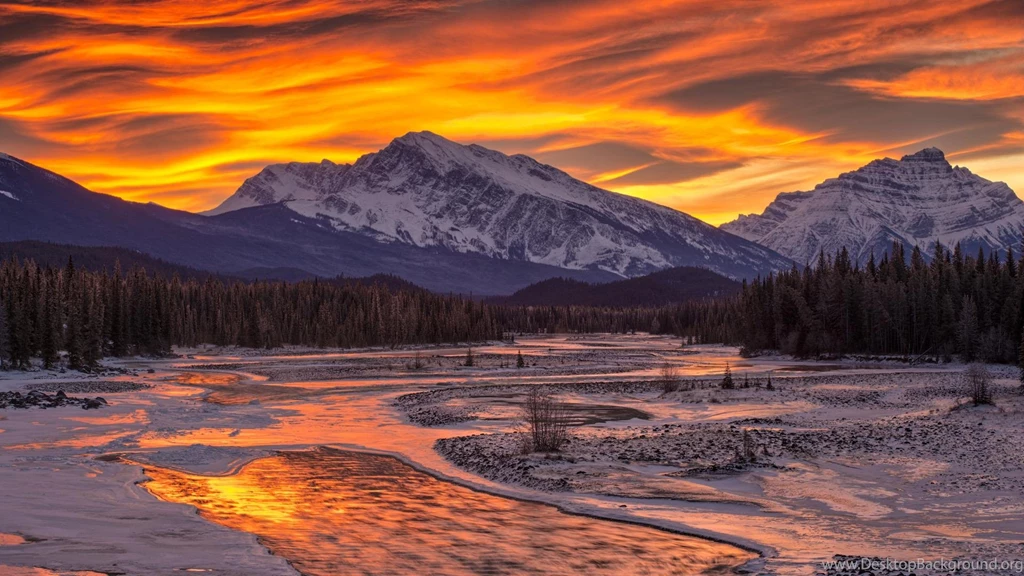 Stupendous Winter Sunset Lscape >> HD Wallpaper, Get It Now!