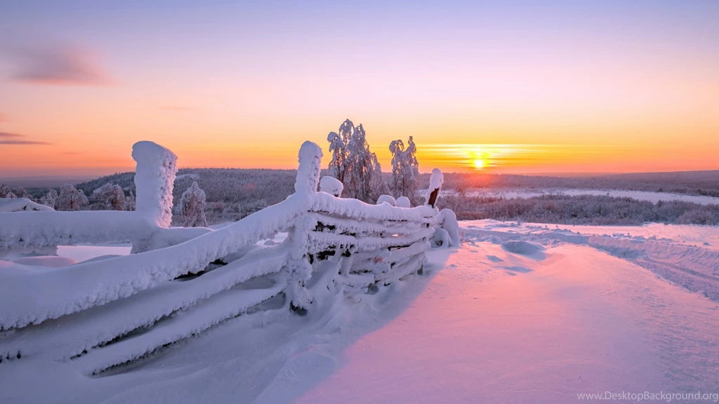 Winter Sunset Andes Snowy Fence Wallpapers 1920x1080 496604