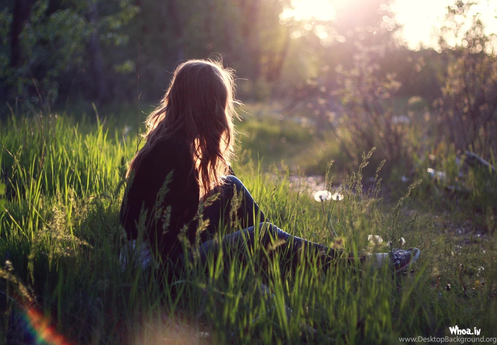 Lonely Girl Sun Rise Natural Hd Wallpapers