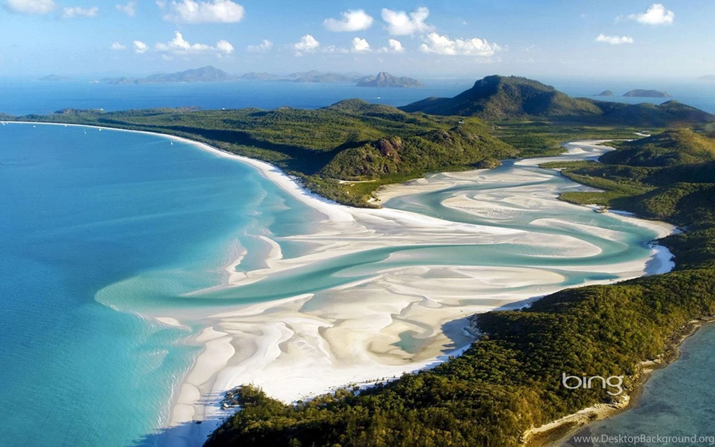 The Bing Theme Photography: Blue Sky And Water And The Rock ...