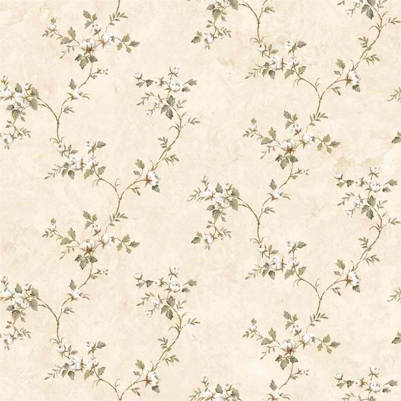 Cream Antique Floral Vine Wallpapers Interior Home Decor
