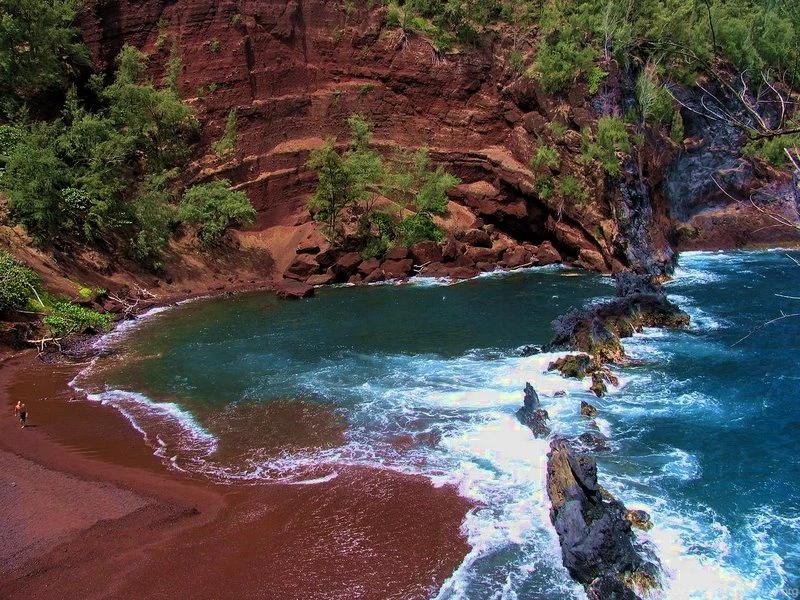 Beach Blue Water Maui The Red Beach – Nature Beaches HD Desktop ...