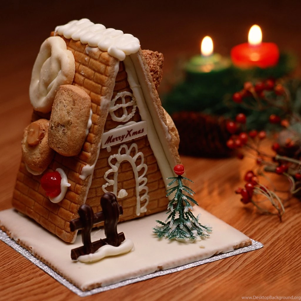 Christmas Cookies Homes iPad Wallpapers Download