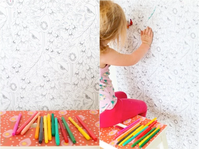 DIY Coloring Desk Wrap And Wallpapers With The Spoonflower Handbook ...
