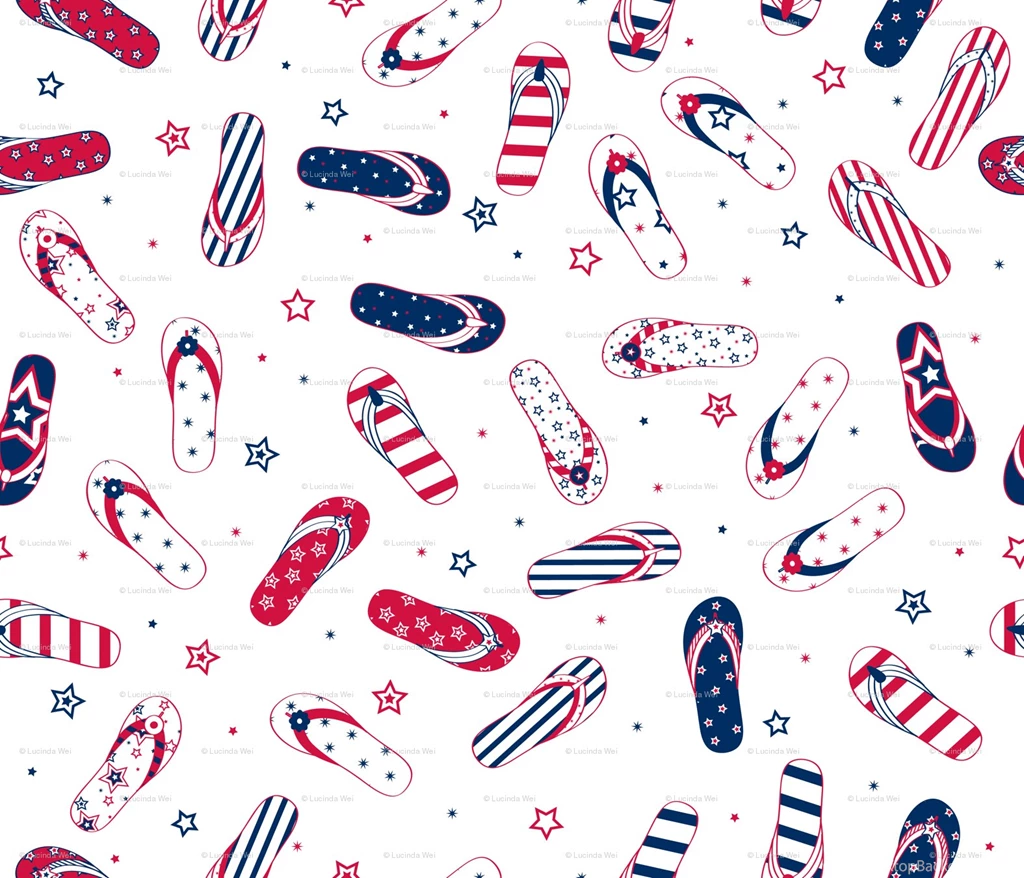 Stars, Stripes & Flip Flops © Lucinda Wei Wallpapers Lucindawei ...