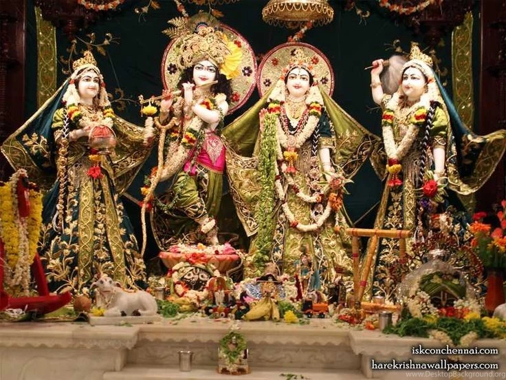 Sri Sri Radha Krishna Lalita Vishakha Wallpapers {ISKCON Chennai ...