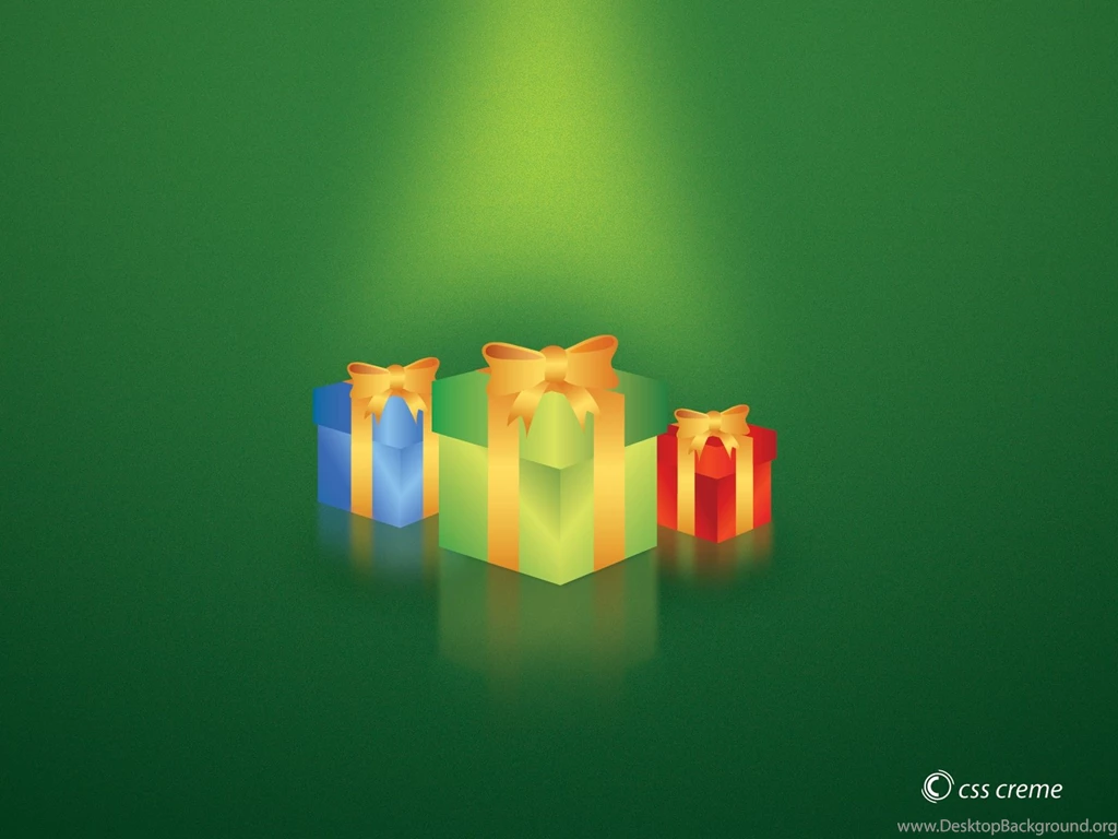 Green Christmas Gift Free Wallpapers