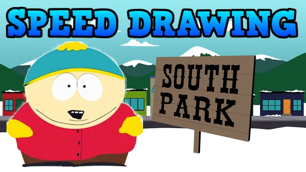 SPEED DRAWING KN 77 CARTMAN SOUTH PARK WITH BACKGROUND!!! YouTube
