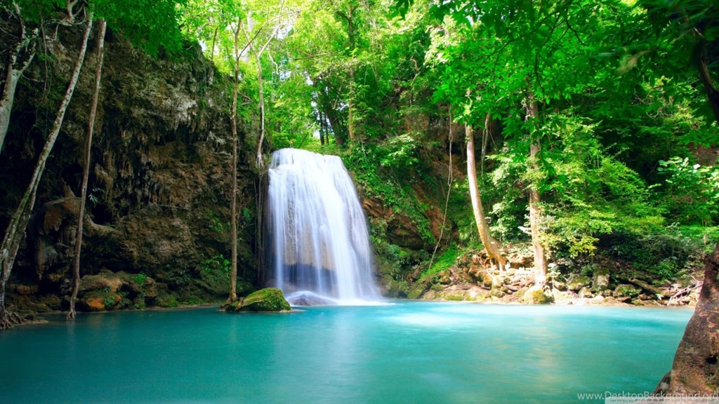 Tropical Waterfall HD Desktop Wallpapers : High Definition ...