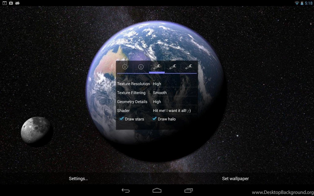 Earth & Moon In HD Gyro 3D Android Apps On Google Play