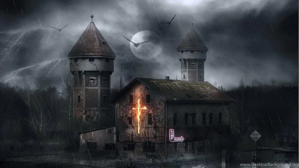 Wallpapers Scarry Free Hd Haunted House In Thunderstorm Day X ...