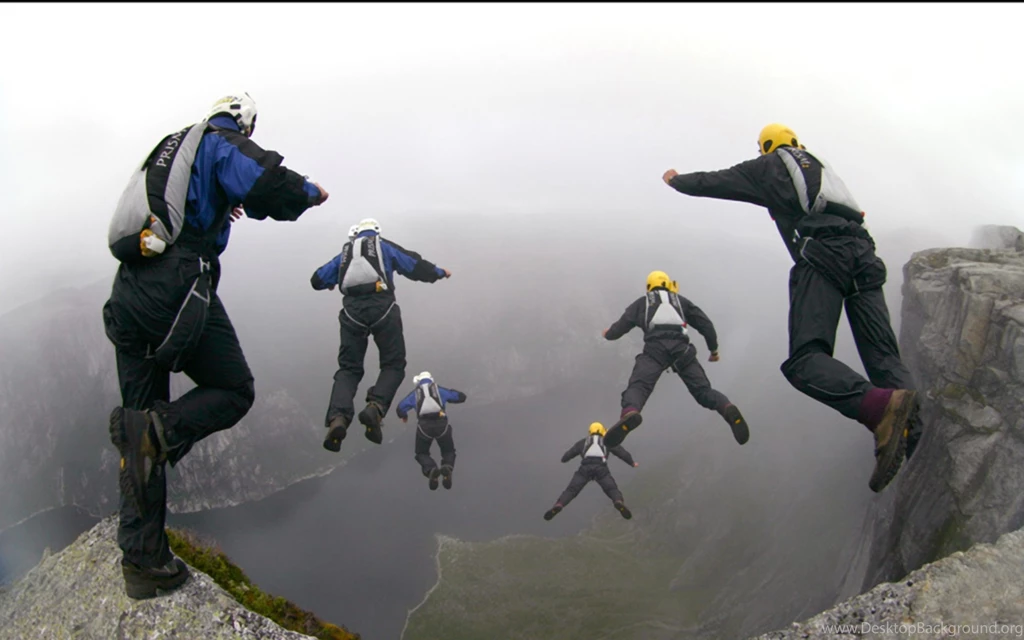 Base Jumping Jump Fly Flight Extreme Dive Diving Sky (23 ...
