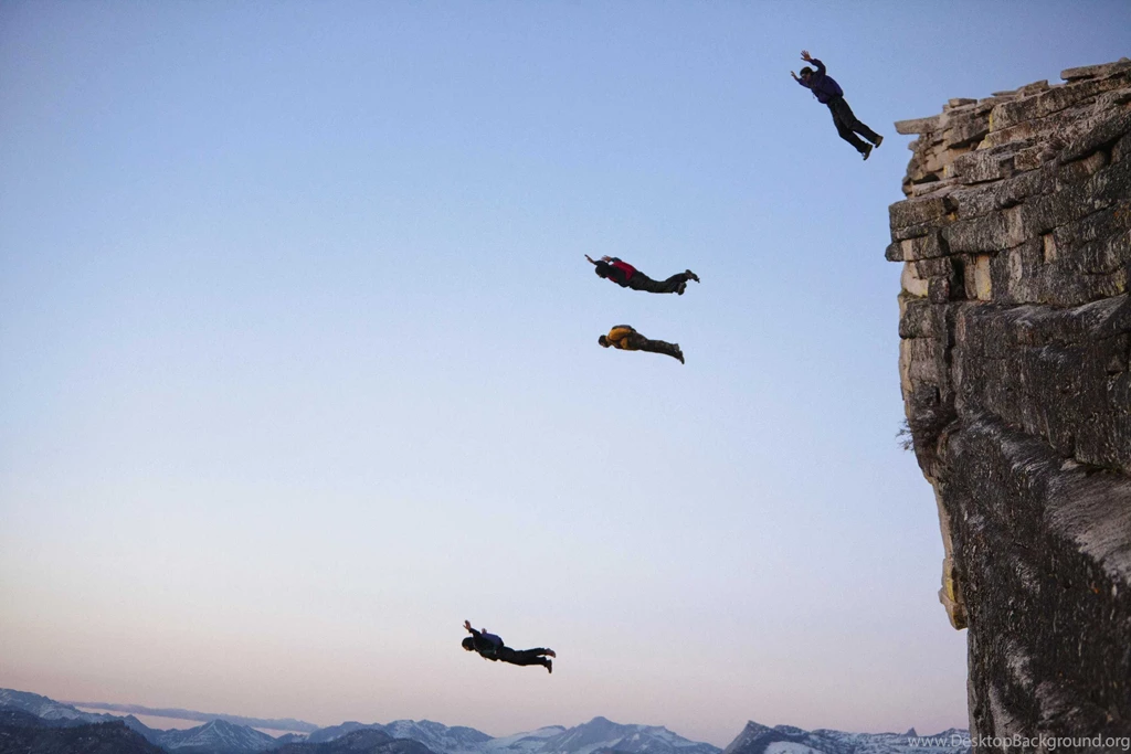 Base Jumping Jump Fly Flight Extreme Dive Diving Sky (22 ...