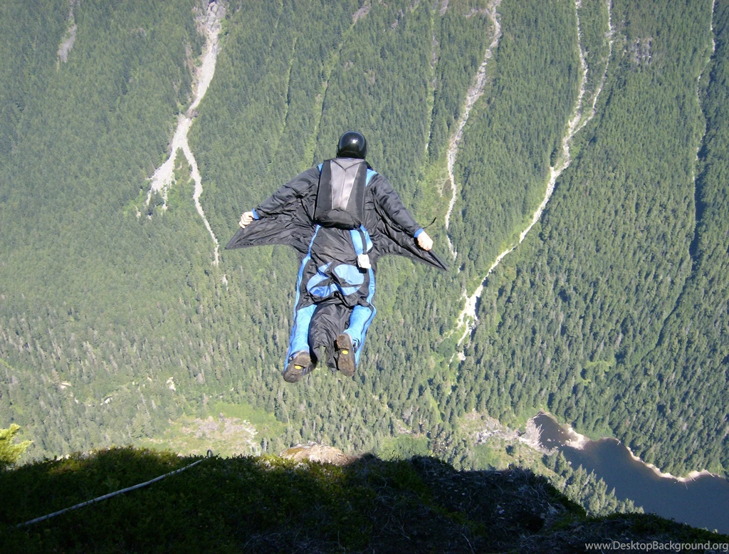Base Jumping Jump Fly Flight Extreme Dive Diving Sky (16 ...