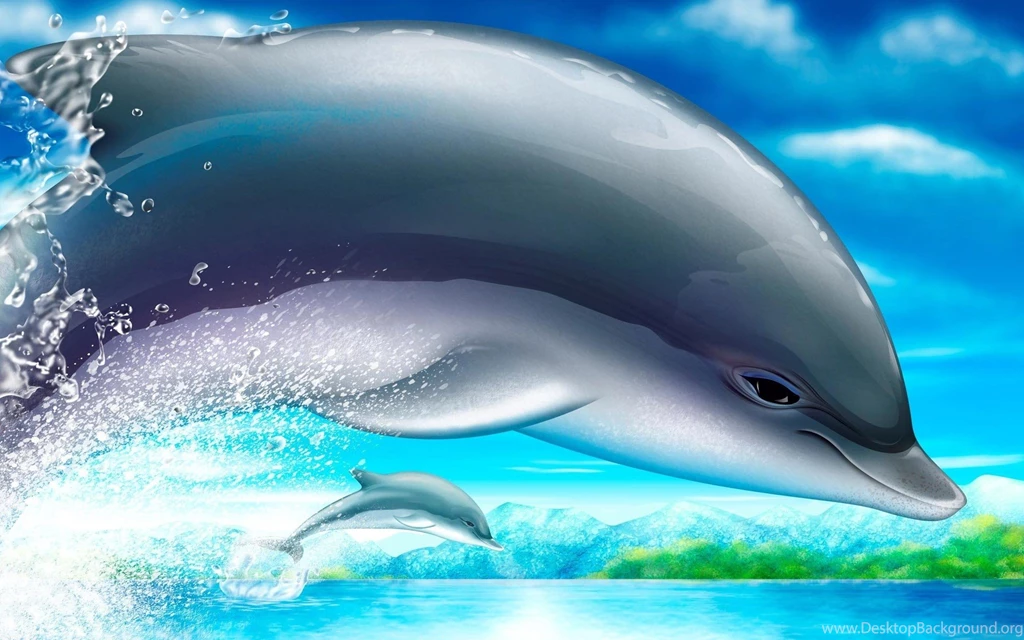 Desktop Wallpapers · Gallery · Windows 7 · Friendly Dolphins