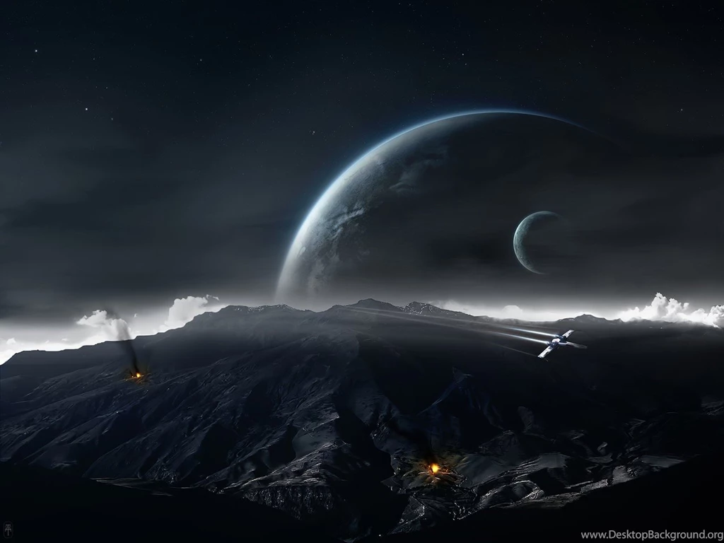 Star Wars, Planet, Moon, Battle, Space Art Wallpapers HD / Desktop ...