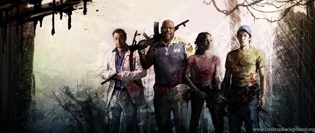Download Wallpapers 2560x1080 Left 4 Dead, Characters, Faces, Gun ...