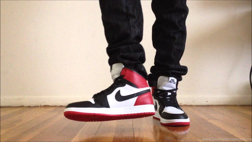 Air Jordan 1 Retro High OG "Black Toe" On Feet YouTube