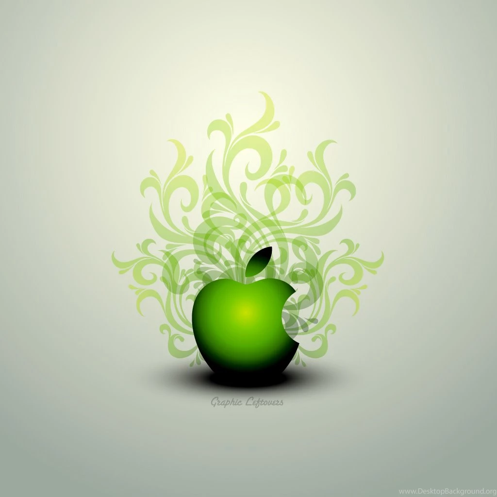 Green Abstract Apple Logo Ipad Wallpapers 1024 X 1024  Ipadground ...