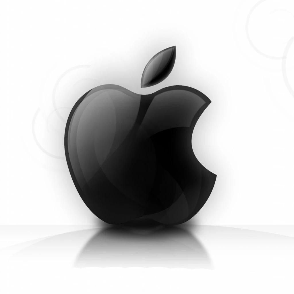 1024x1024 Black Apple Logo Ipad Wallpapers