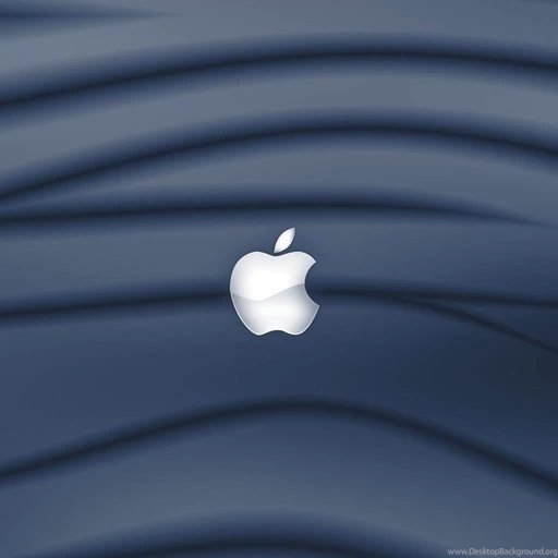 Weekend iPad Wallpapers: Blue Waves And Bitten Apple Logo