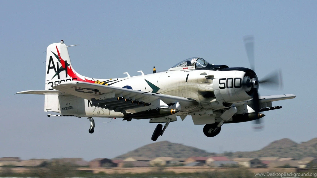 Aircraft Military Warbird A 1 Skyraider SPAD Fighters Wallpapers ...
