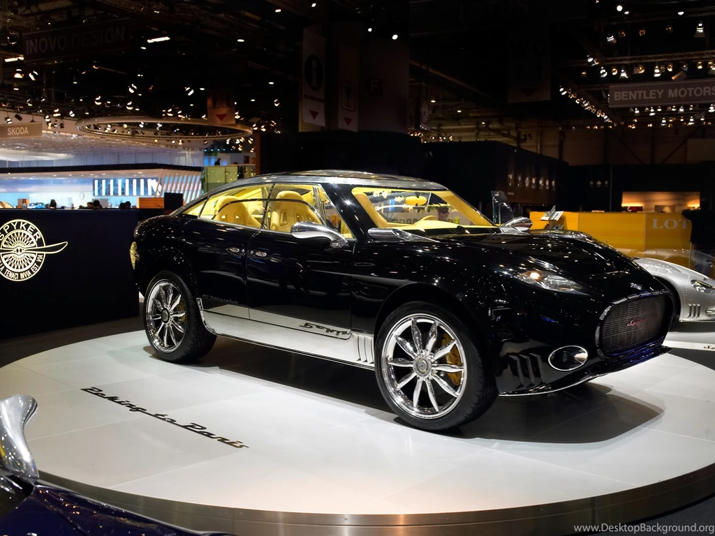 Spyker D12 Black Car Show Desktop Wallpapers