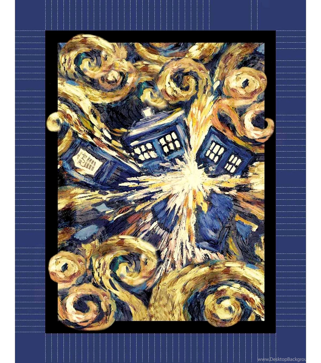 Dr Who Exploding Tardis 48'' No Sew Fleece Throw Kit