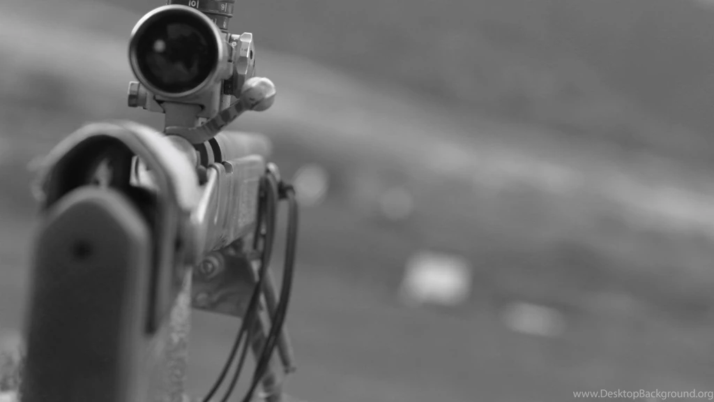 Sniper Rifle Army Monochrome HD Wallpapers Wallpapers (