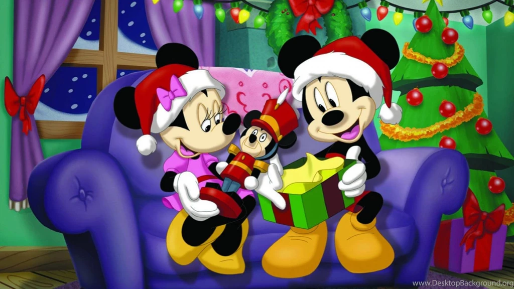 Christmas Mickey Mouse And Minnie Cartoon HD Wallpapers Wallpapers ...