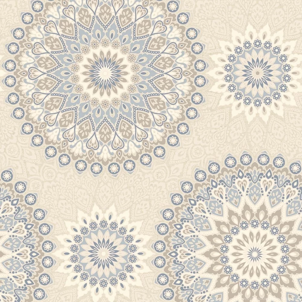 Holden Décor Glitter Medallion Pattern Abstract Motif Wallpapers 11451