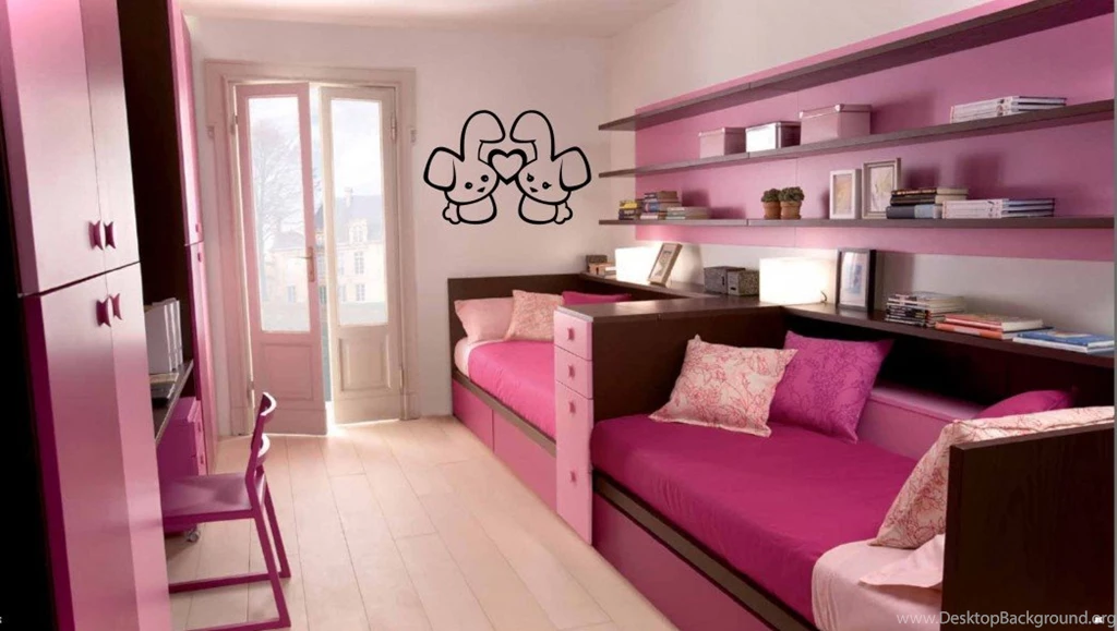 Tween Girls Bedroom Decor With Cute Bunny Wallpapers And Pinky ...