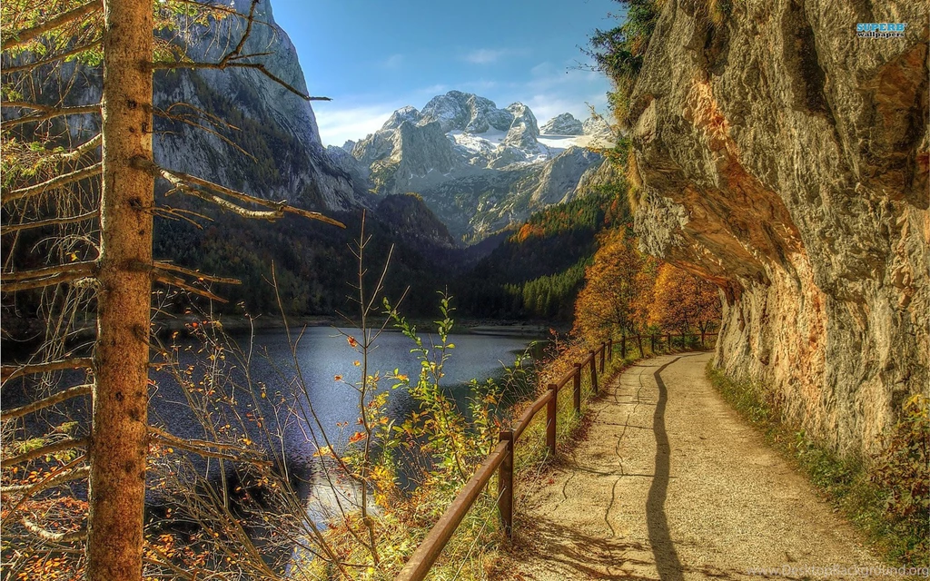 Mountain Road Near Sea Wallpapers
