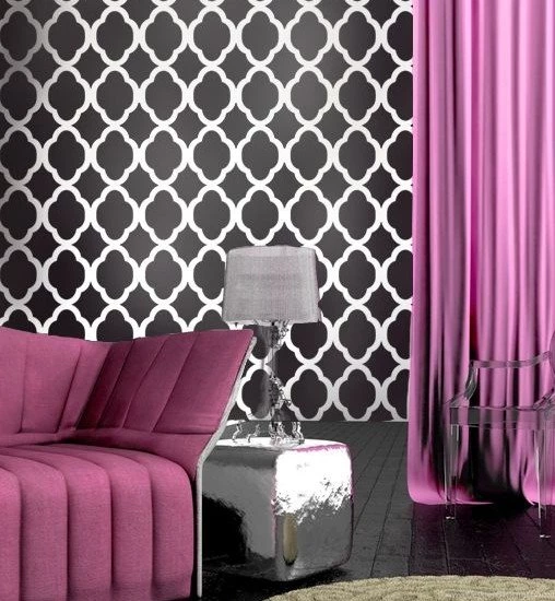 Art Deco Home Design: Amazing Room With Hot Pink With Black And ...