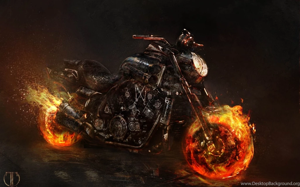Wallpapers Ghost Rider Wallpapper Bike Artwork Yamaha Vmax Shop ...