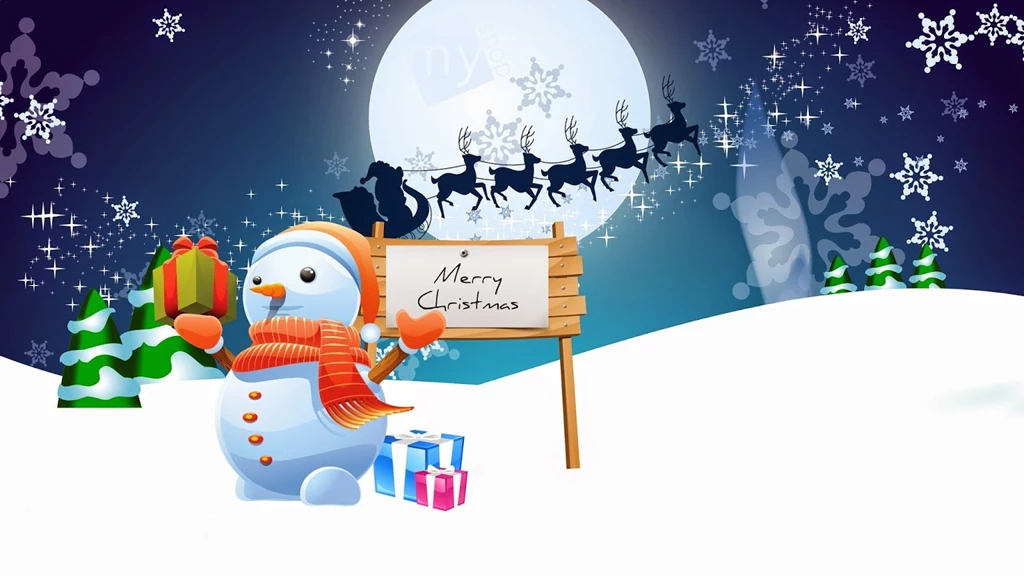 Cute Animated Merry Christmas Wallpapers