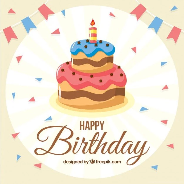 Birthday Cake Backgrounds Vector