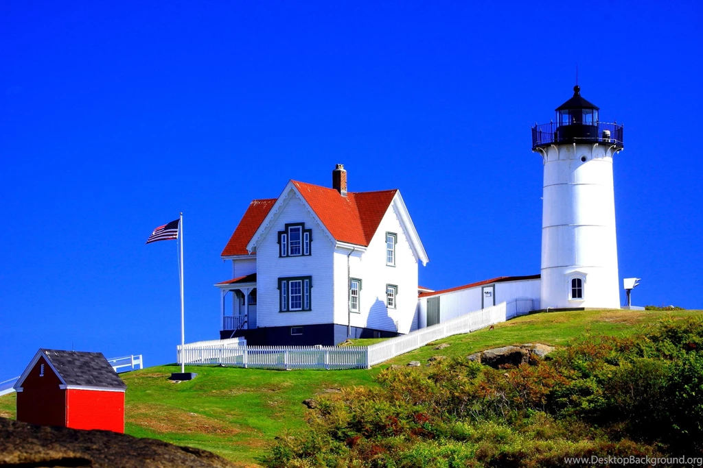 Nubble Lighthouse Maine New England (