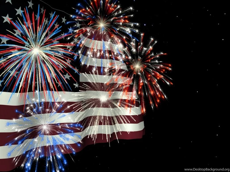 July 4th Fireworks And American Flag < Holidays < Miscellaneous ...