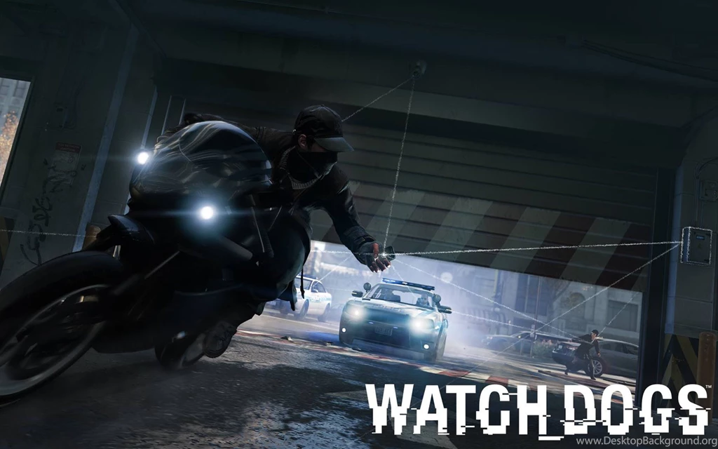 Watch Dogs Police Car VS Motorcycle 1920x1200 Full HD 16/10 ...