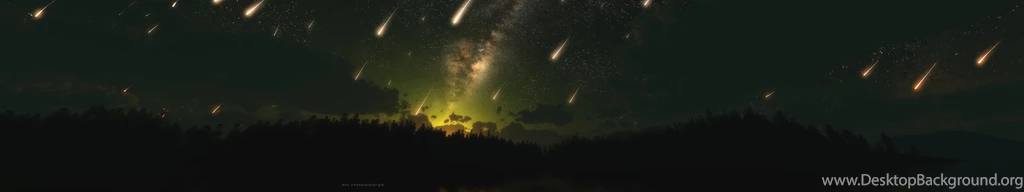 Meteors, Shooting Stars, Stars, Sky, Space, Triple Screen ...