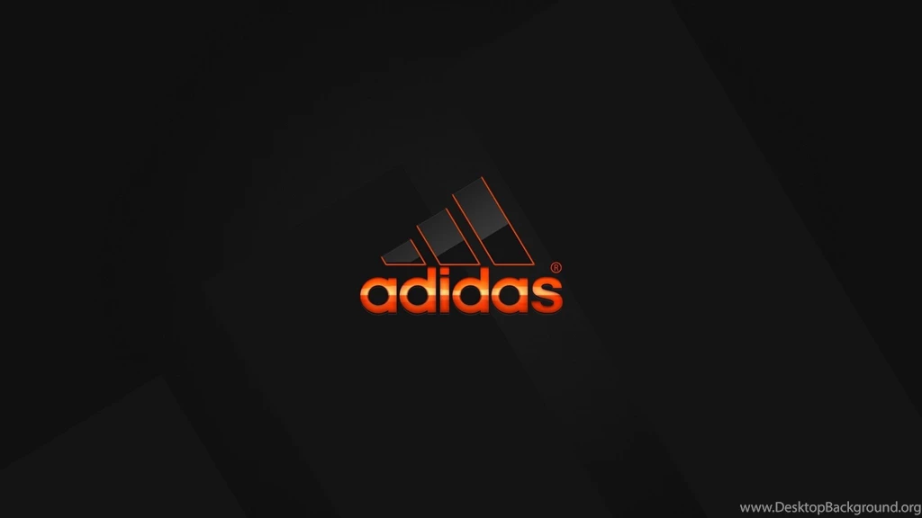 Adidas, Logo, Orange, Black Backgrounds