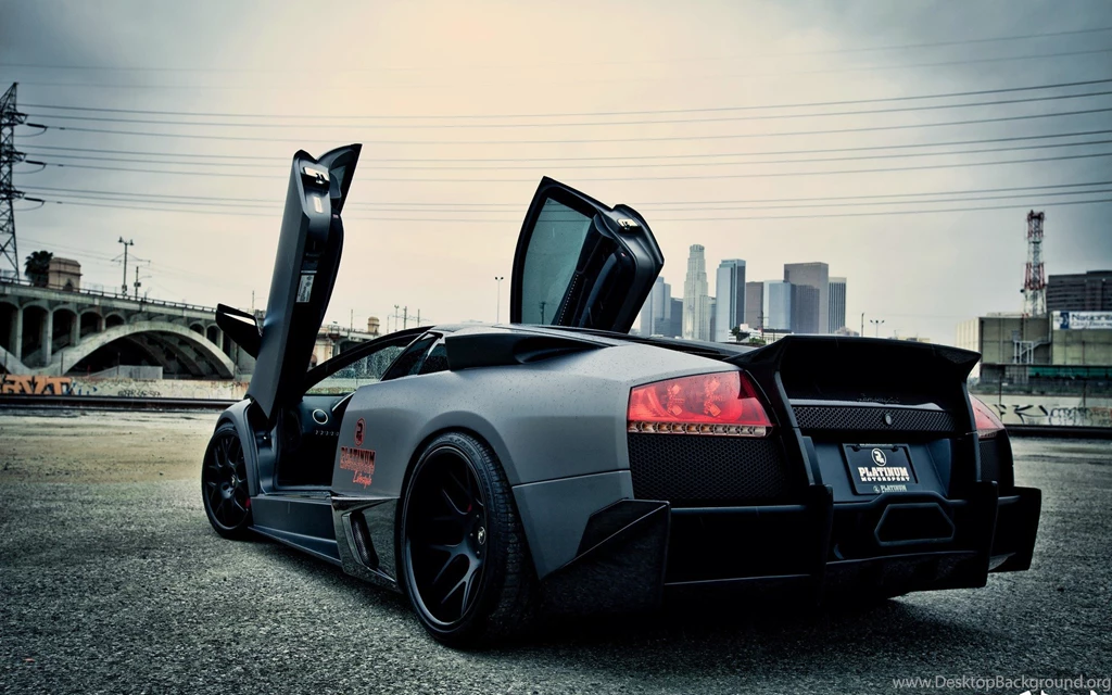 Download The Matte Black Murcielago Wallpaper, Matte Black ...