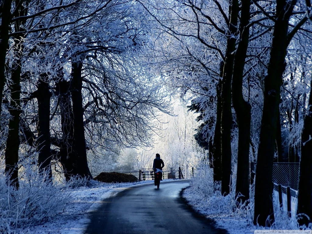 Winter Road Scene HD Desktop Wallpapers : Widescreen : High ...